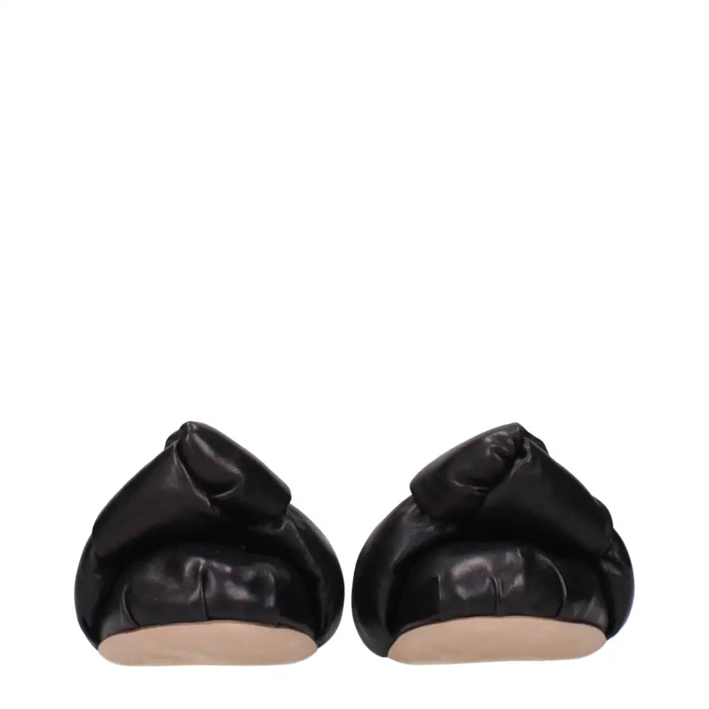 Miu Miu Schwarze Leder-Ballett-Flats