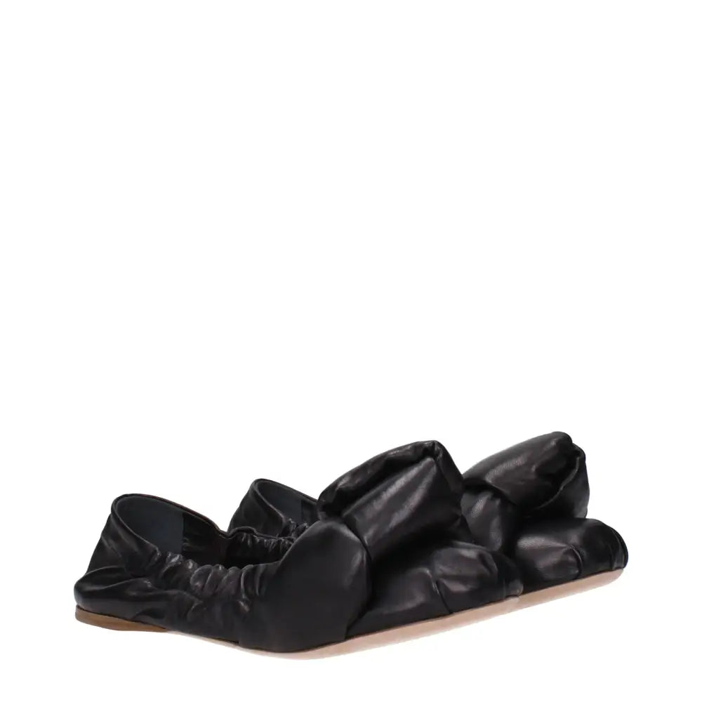 Miu Miu Schwarze Leder-Ballett-Flats