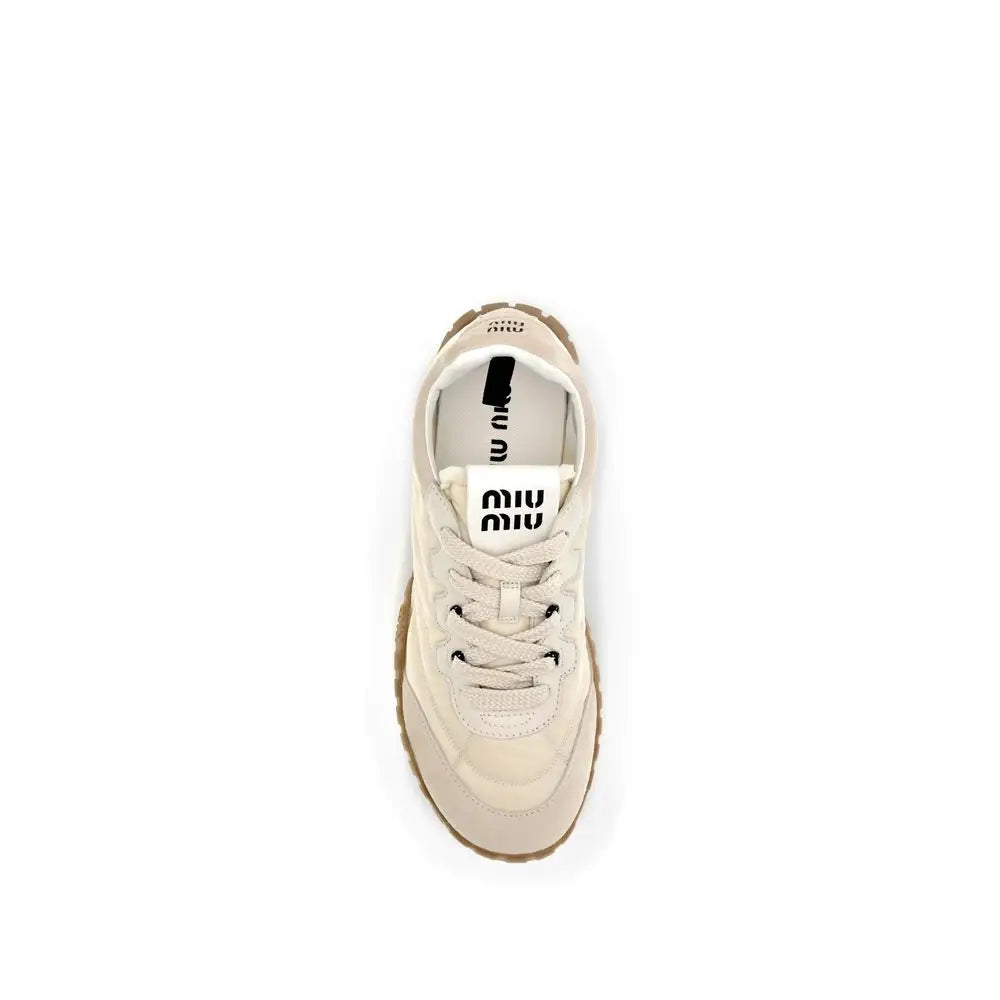 Miu Miu Sneaker aus recyceltem Polyamid in Creme - EU41/US11