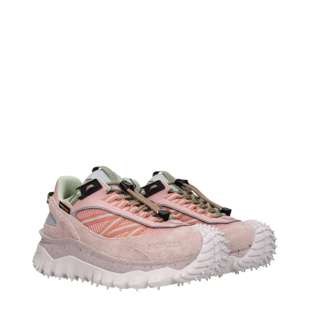 Moncler Rosa Leder Sportliche Turnschuhe - EU40/US10
