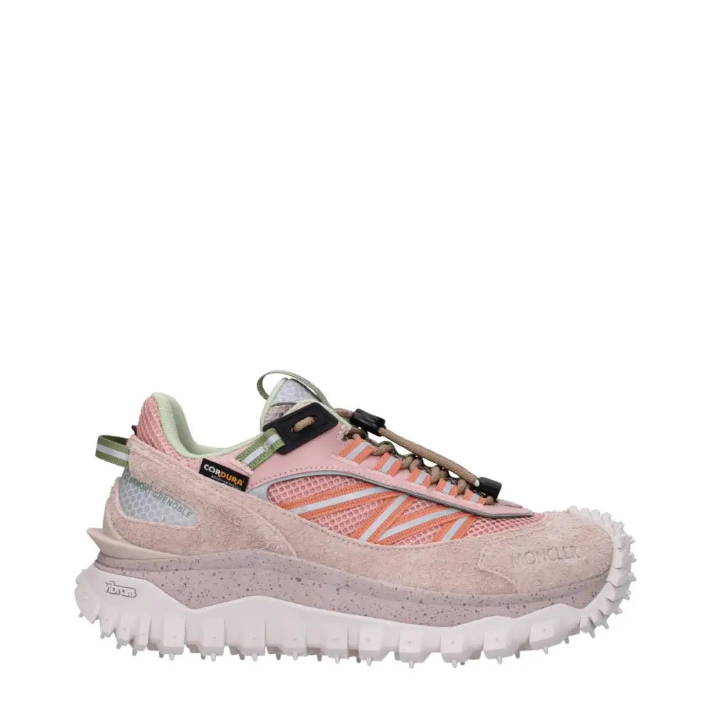 Moncler Rosa Leder Sportliche Turnschuhe - EU40/US10