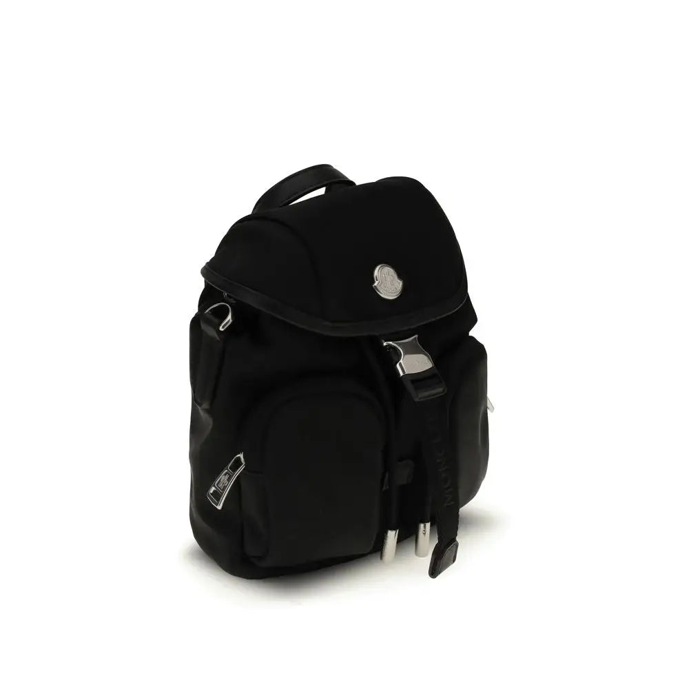 Moncler Schwarzer Rindsleder Bos Taurus Rucksack