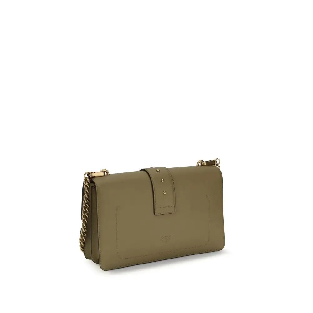 PINKO Bicolor Calf Leather Bos Taurus Schultertasche