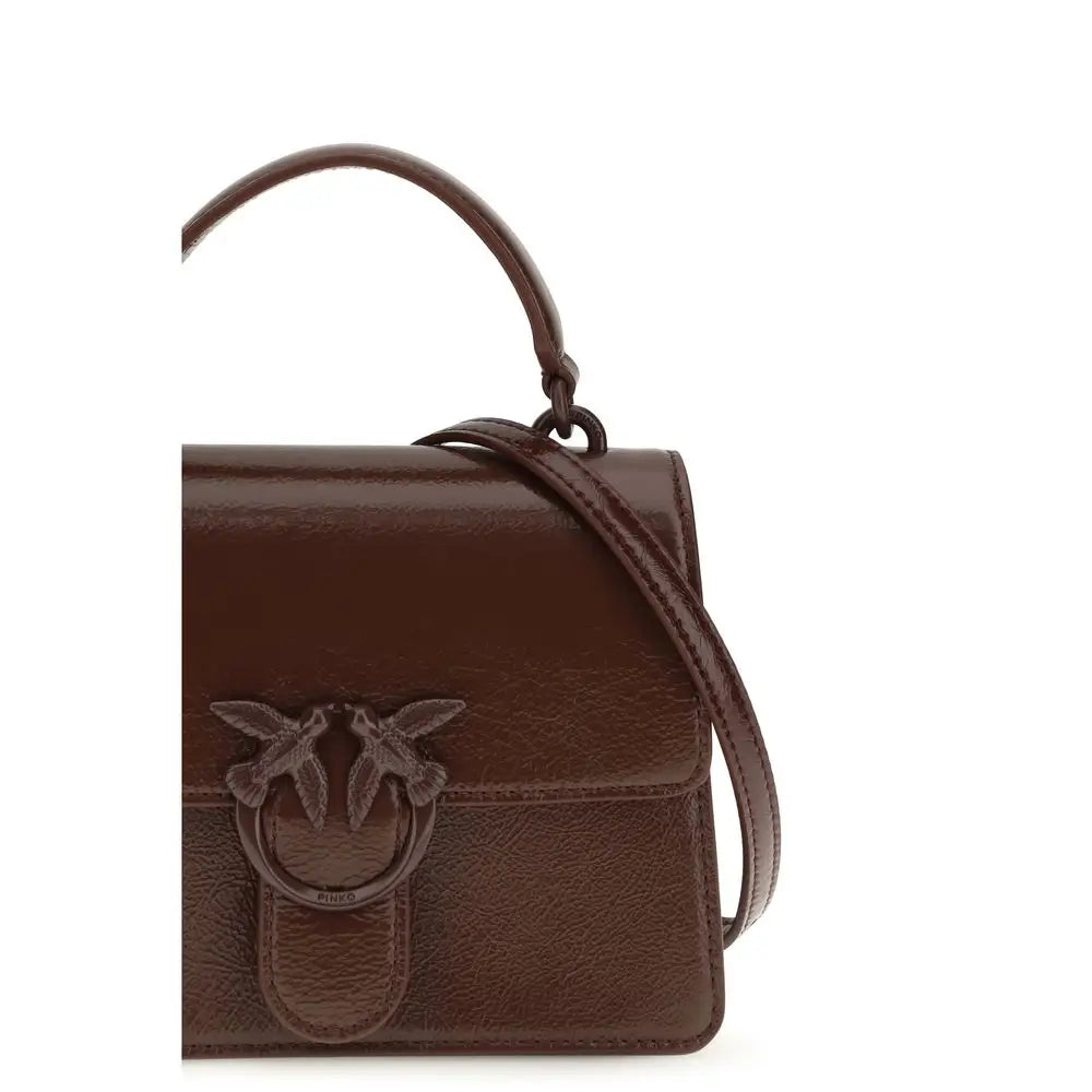 PINKO Braune Ziegenleder-Handtasche