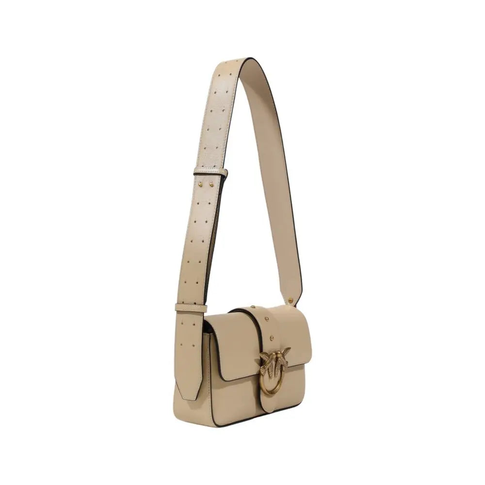 PINKO Graue Lederhandtasche