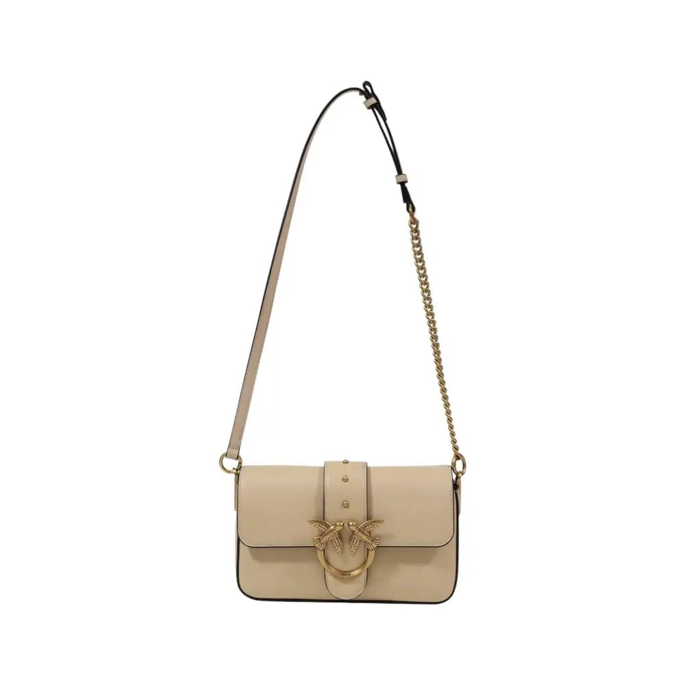PINKO Graue Lederhandtasche