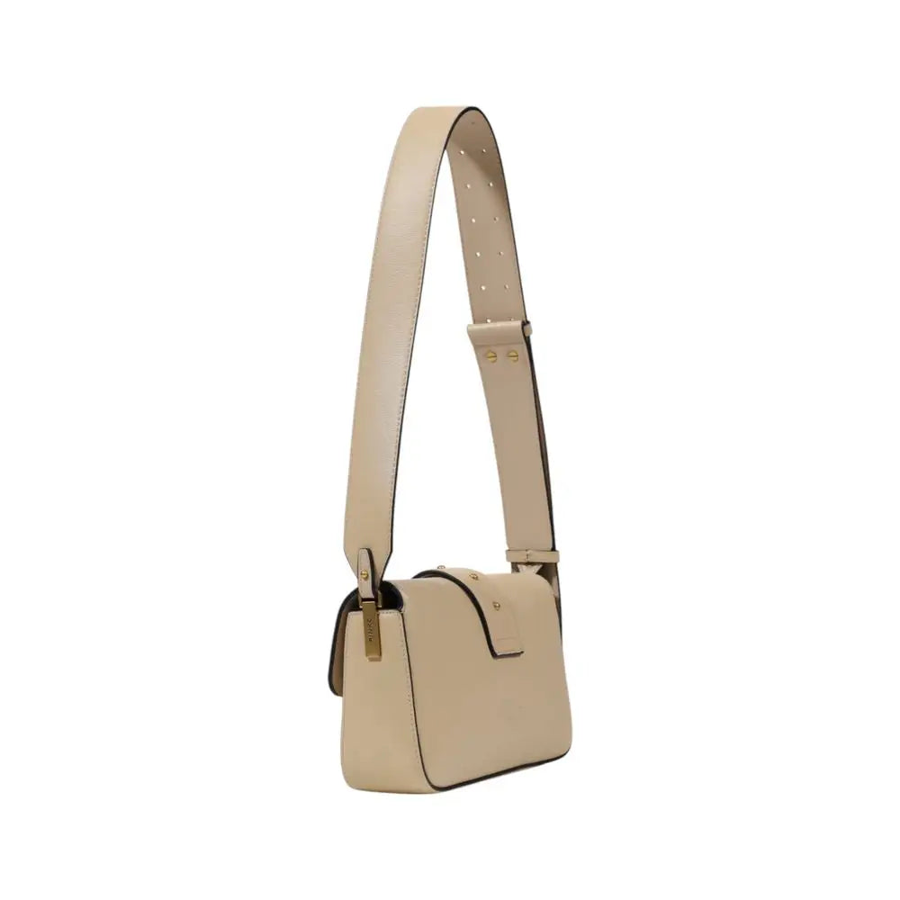 PINKO Graue Lederhandtasche