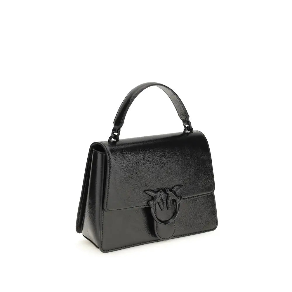PINKO Schwarze Lammleder Handtasche Ovis Aries Aries
