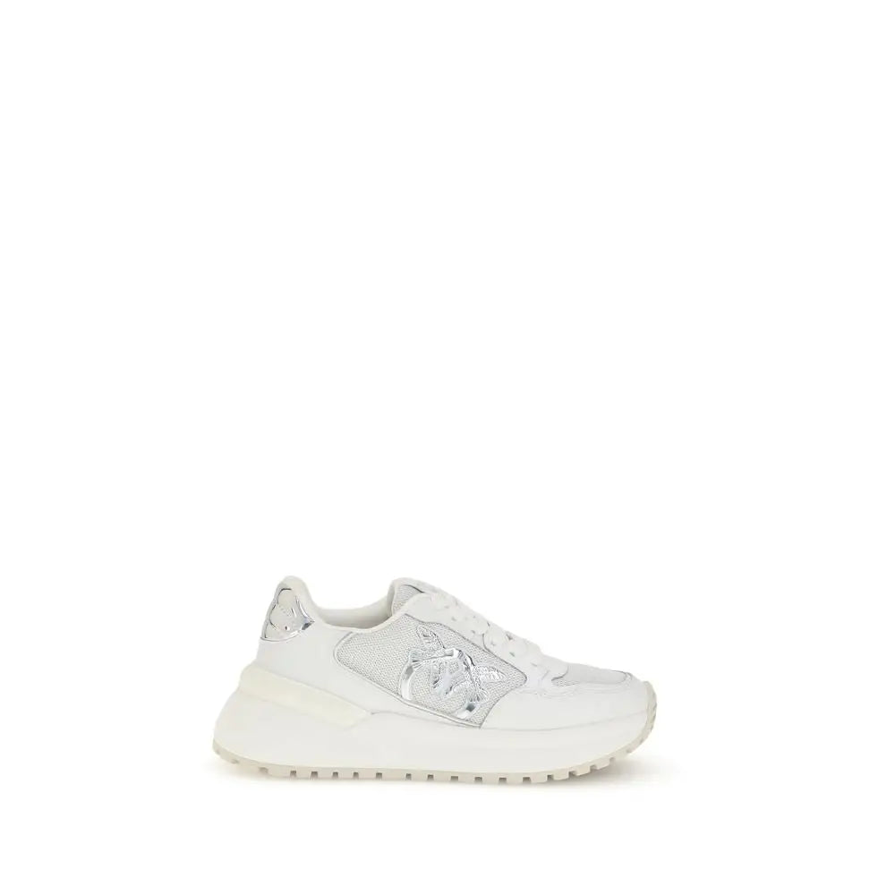 PINKO Weiße Kalbshaut Bos Taurus Chunky Sneakers
