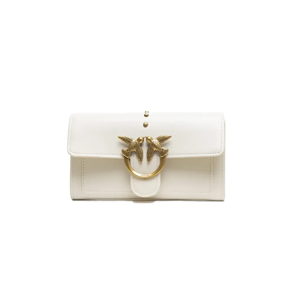 PINKO Weißes Leder One Simply Love Mini Tasche