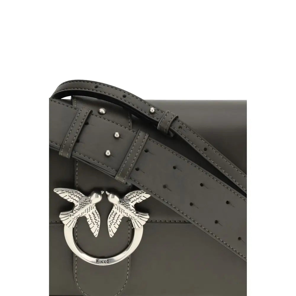 PINKO Zweifarbige Leder Schultertasche