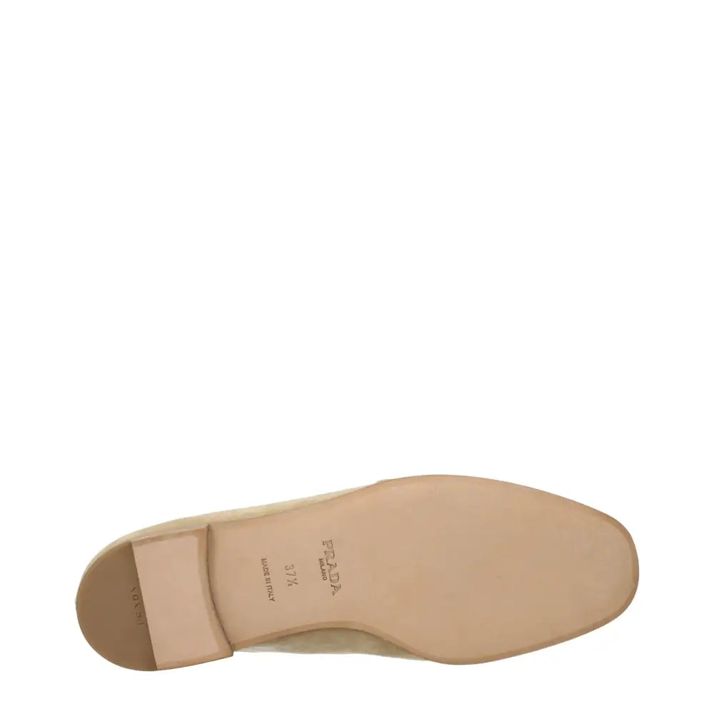 Prada Beigefarbene Wildleder-Slipper - EU37.5/US7.5