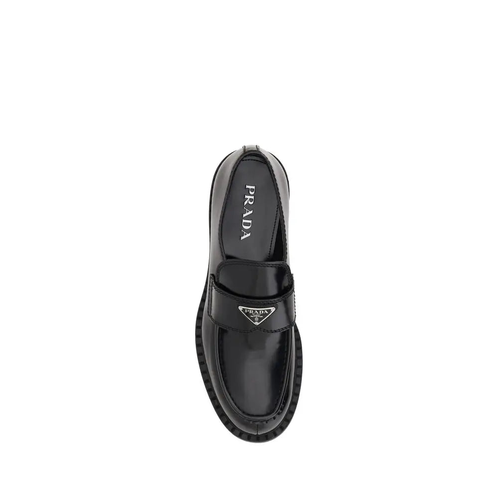 Prada Elegante schwarze Plateau-Loafer aus Gummi - EU43/US10