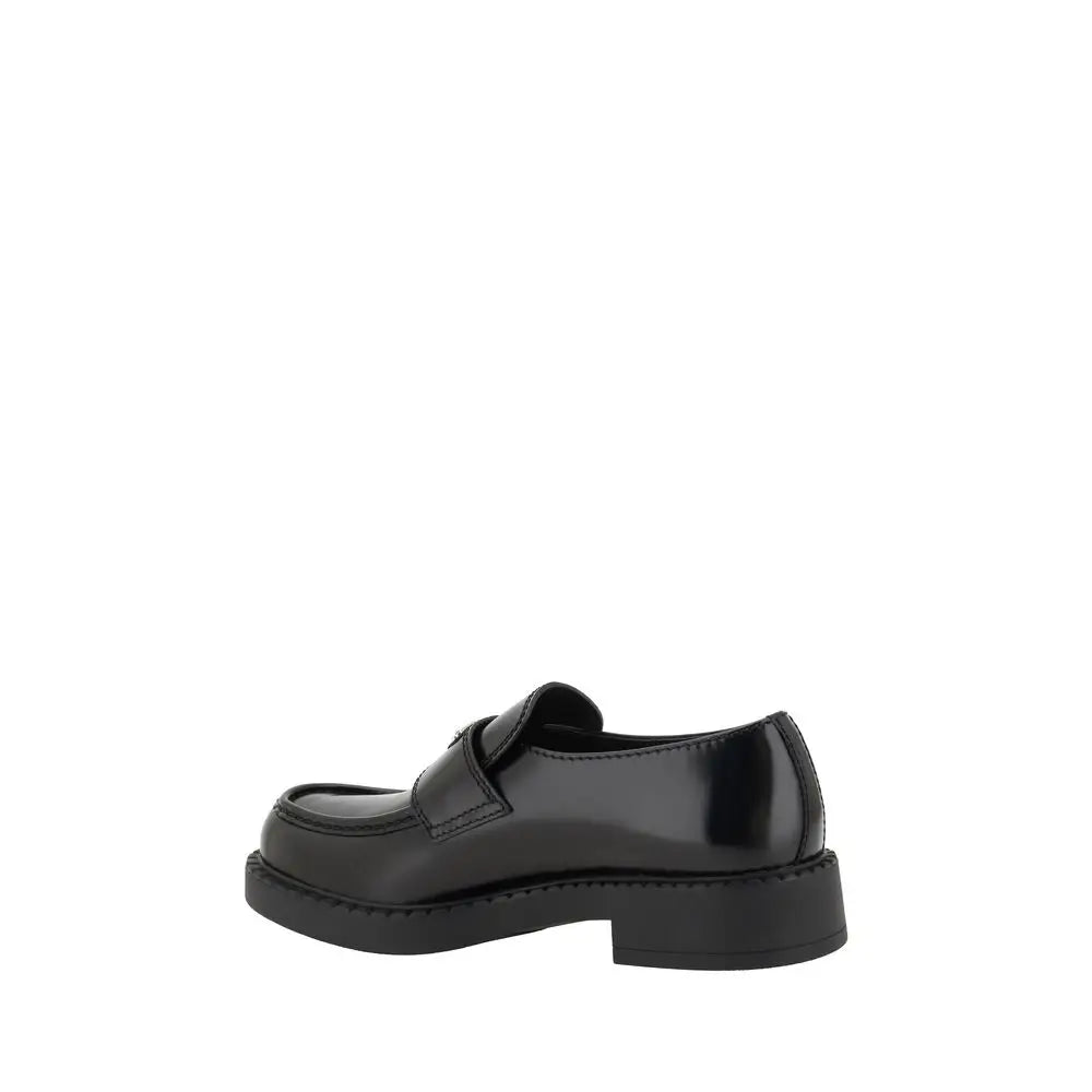 Prada Elegante schwarze Plateau-Loafer aus Gummi - EU43/US10