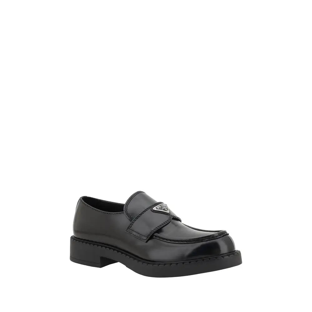 Prada Elegante schwarze Plateau-Loafer aus Gummi - EU43/US10