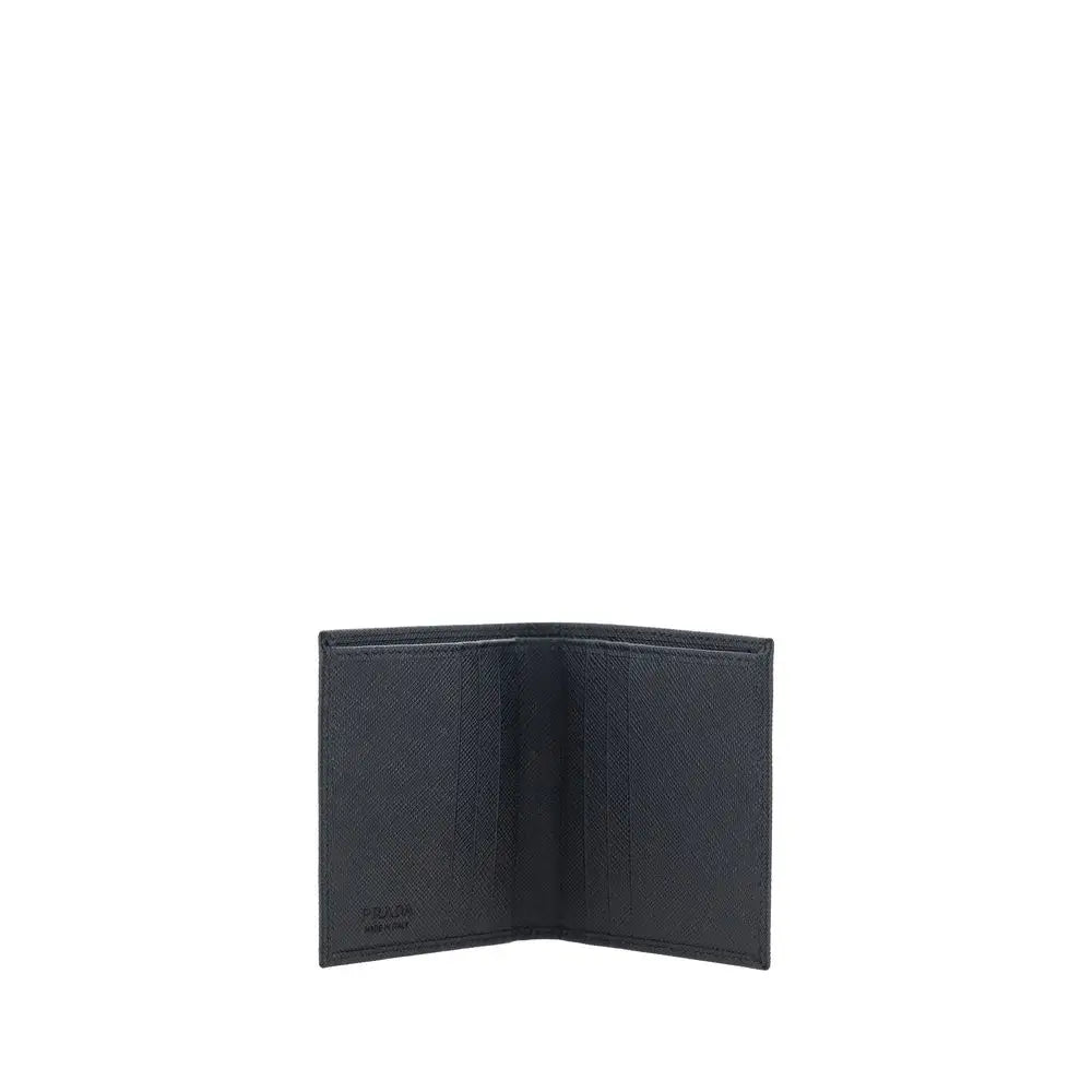 Prada Geldbörse aus schwarzem Kalbsleder Bos Taurus