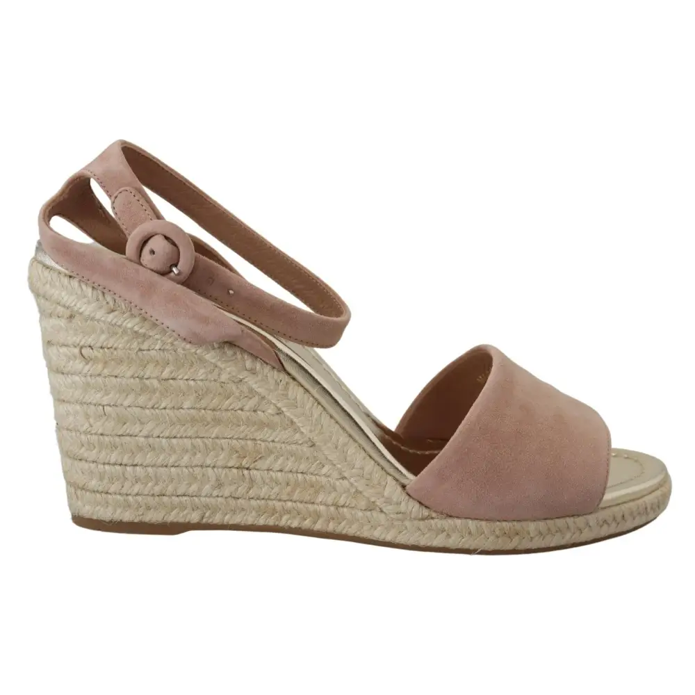 Prada Rosa Wildleder-Sandalen mit Knöchelriemen