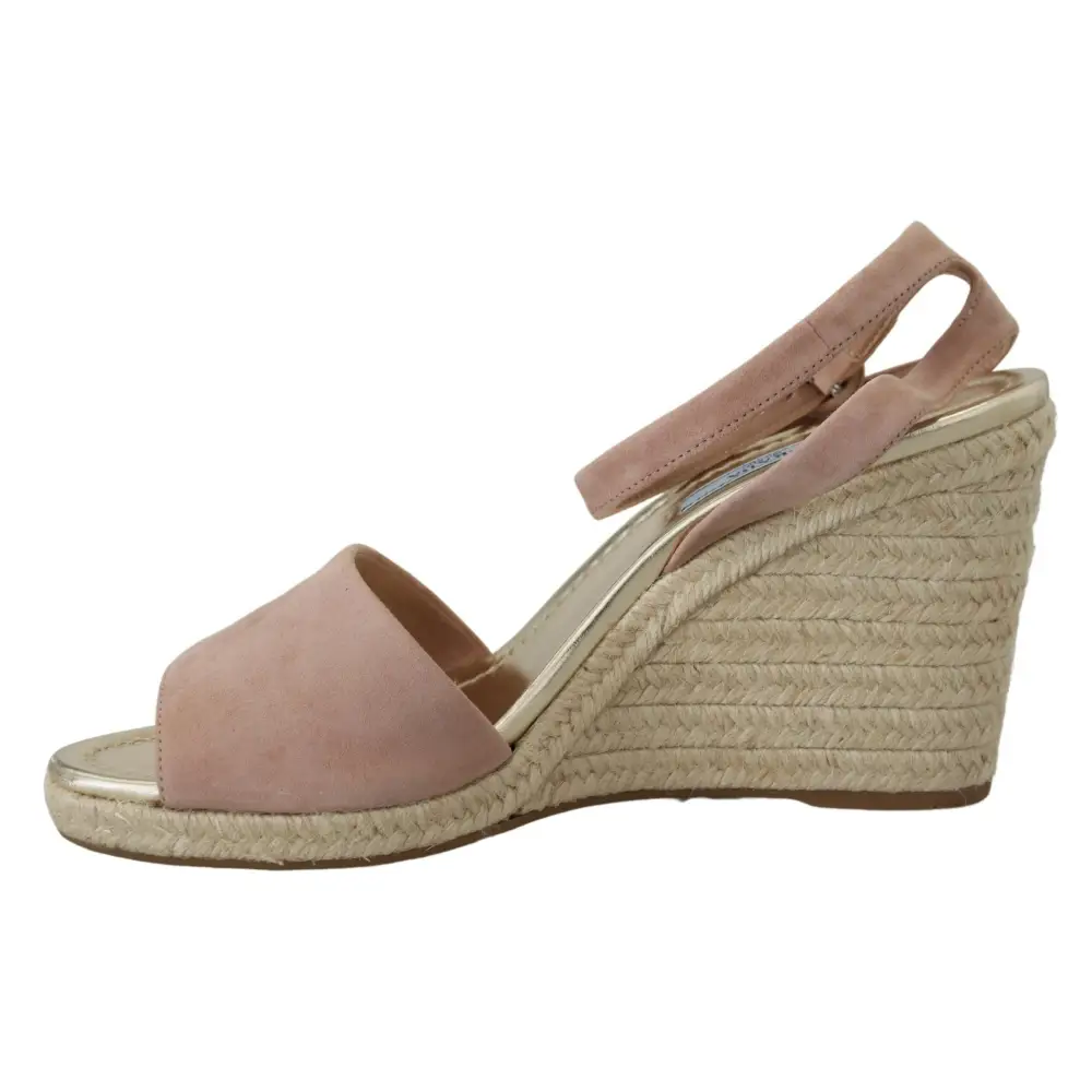 Prada Rosa Wildleder-Sandalen mit Knöchelriemen