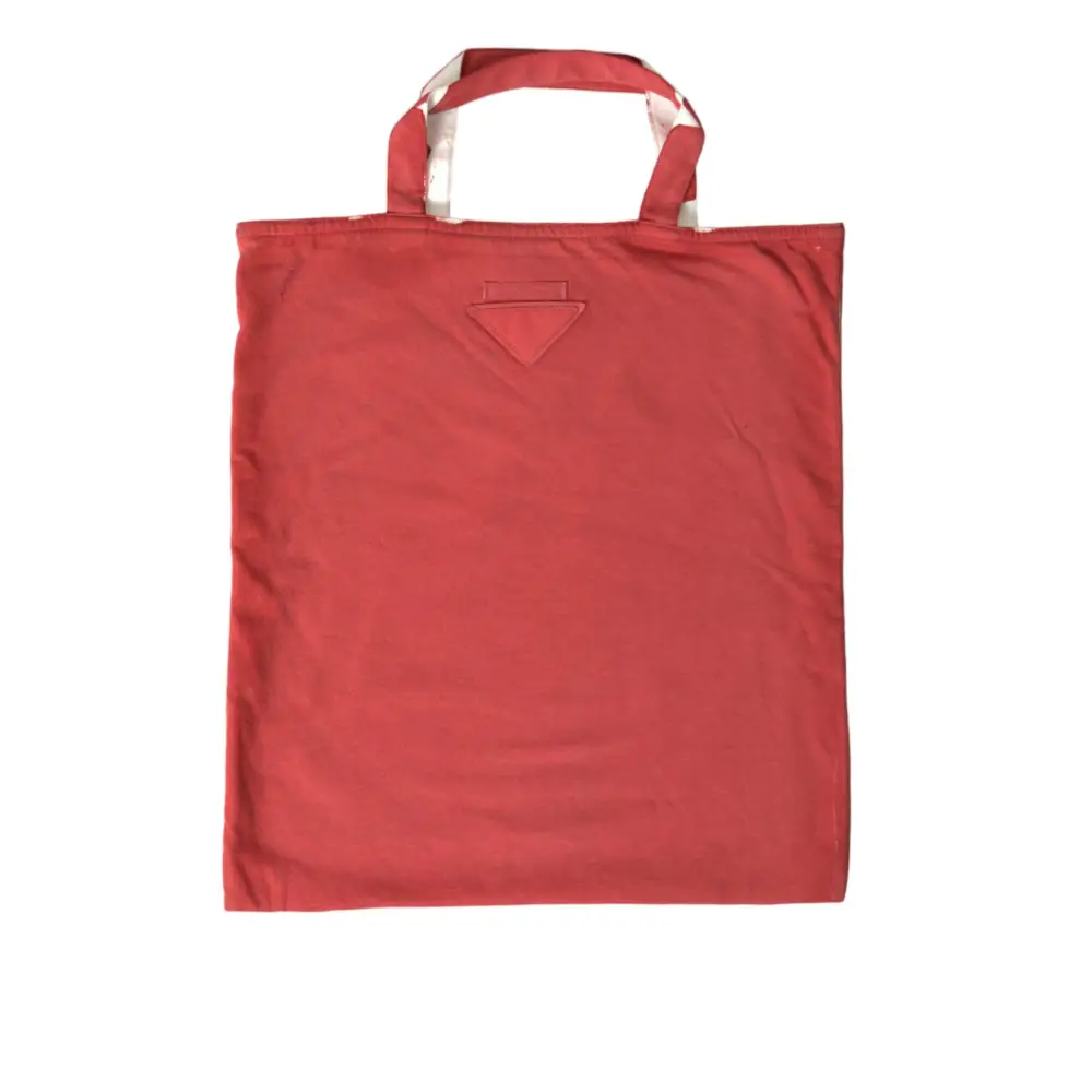 Prada Rote Jersey-Stofflogo-Schulter-Einkaufstasche