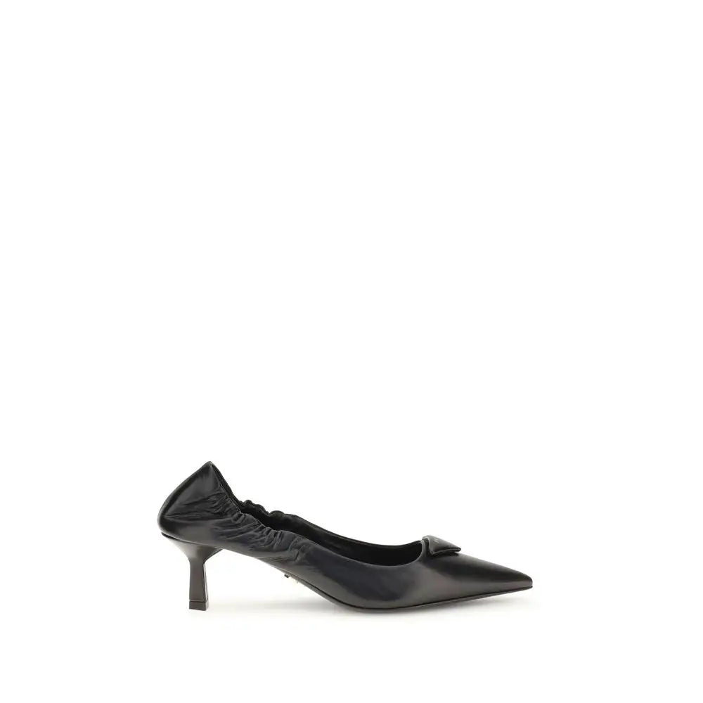 Prada Schwarze Kalbsleder Bos Taurus High Heels