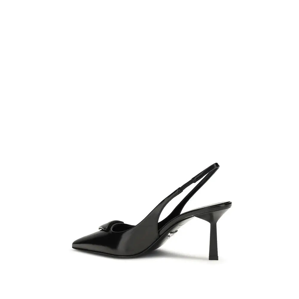 Prada Schwarze Kalbsleder Bos Taurus High Heels