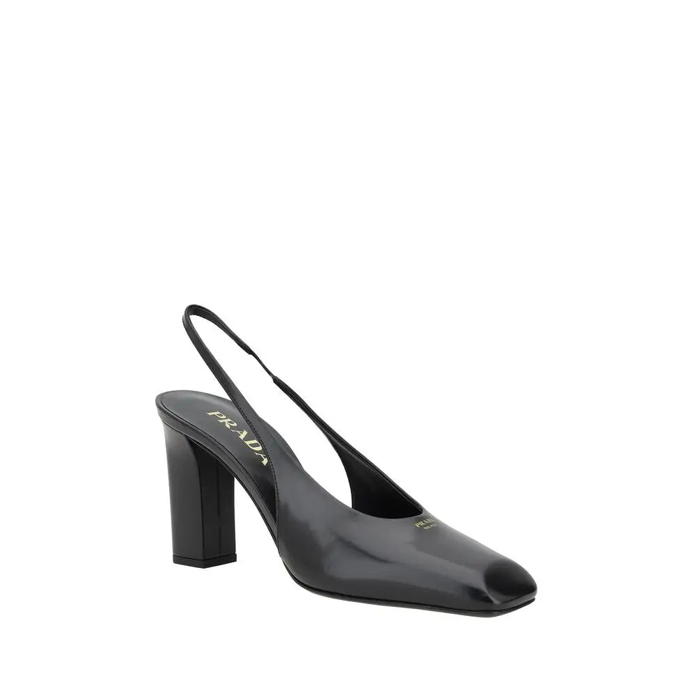 Prada Schwarze Kalbsleder Pumps - EU37.5/US7.5