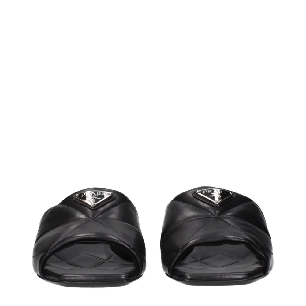 Prada Schwarze Ledersandalen - EU40/US10