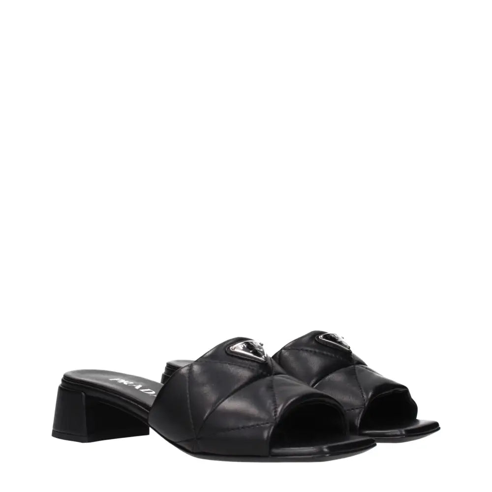 Prada Schwarze Ledersandalen - EU40/US10
