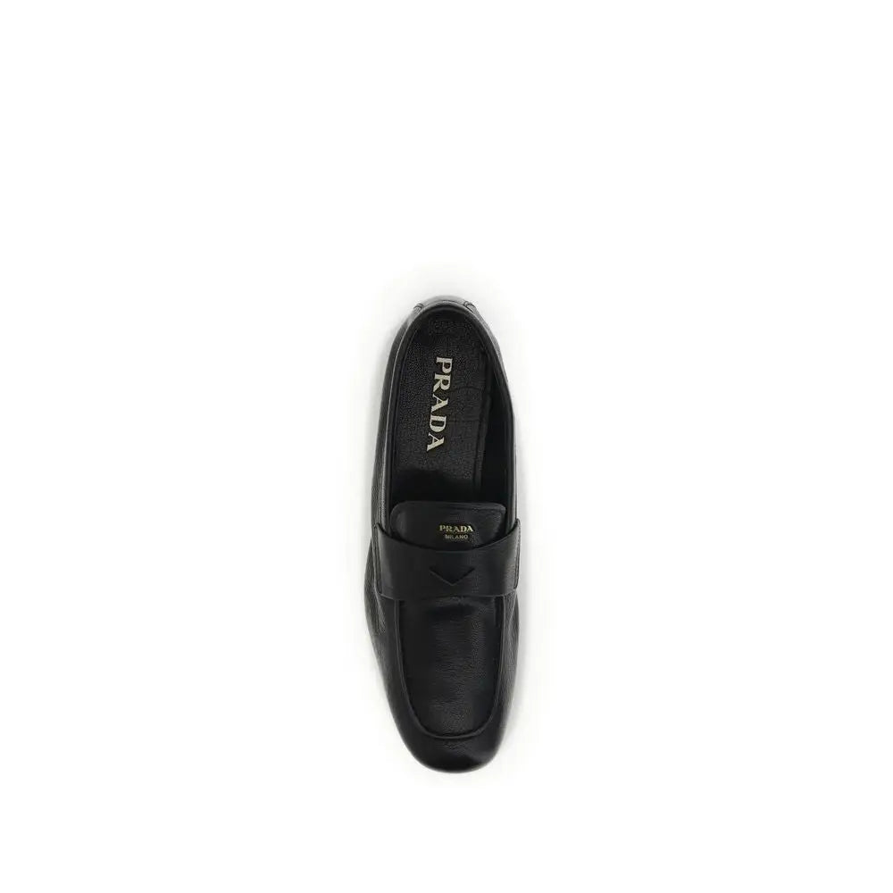 Prada Schwarze Loafer aus Ziegenleder