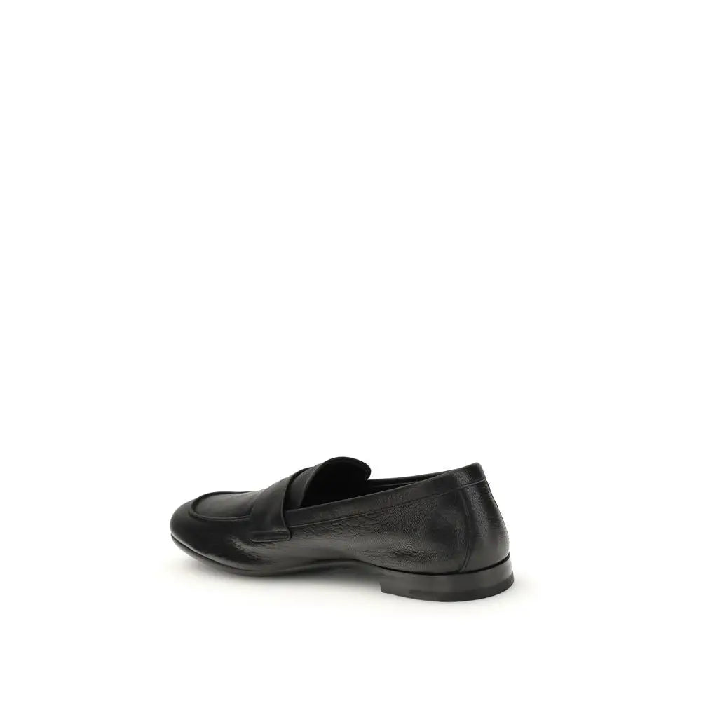 Prada Schwarze Loafer aus Ziegenleder