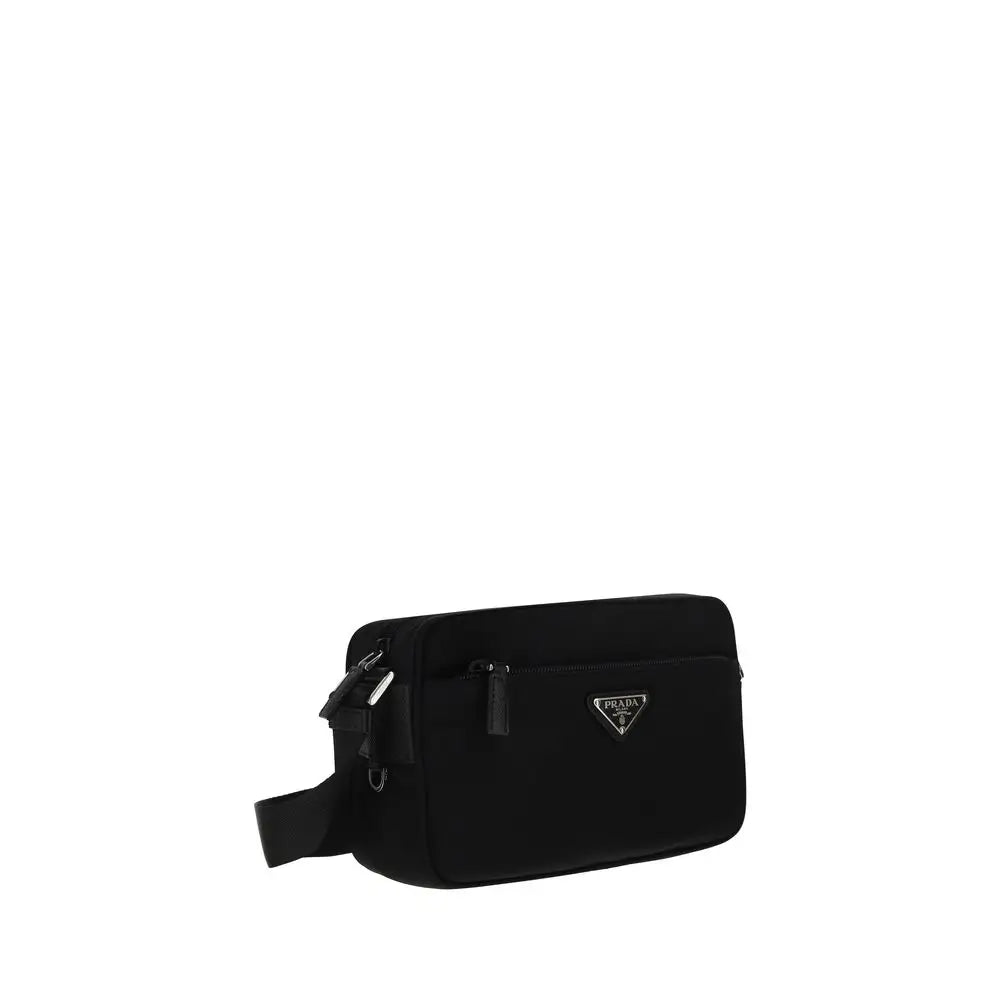 Prada Schwarze Schultertasche aus Nylon