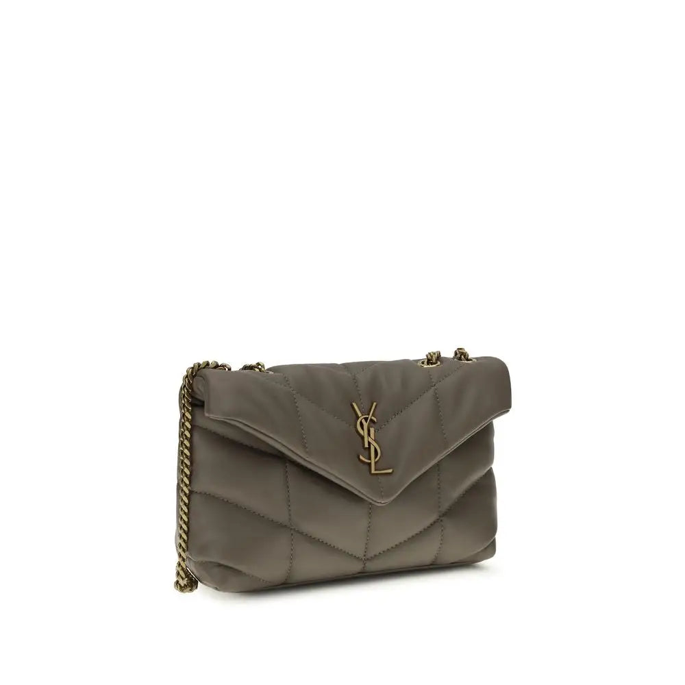 Saint Laurent Graue Lammleder Schultertasche Ovis Aries Aries