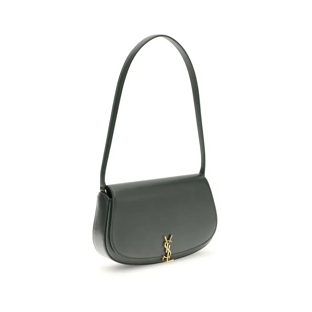 Saint Laurent Grüne Kalbshaut Bos Taurus Schultertasche