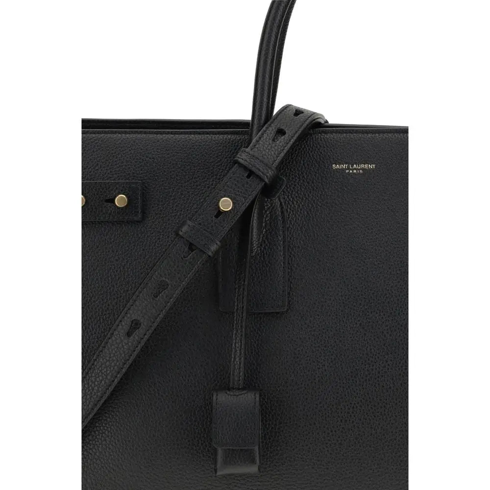 Saint Laurent Handtasche aus schwarzem Kalbsleder Bos Taurus