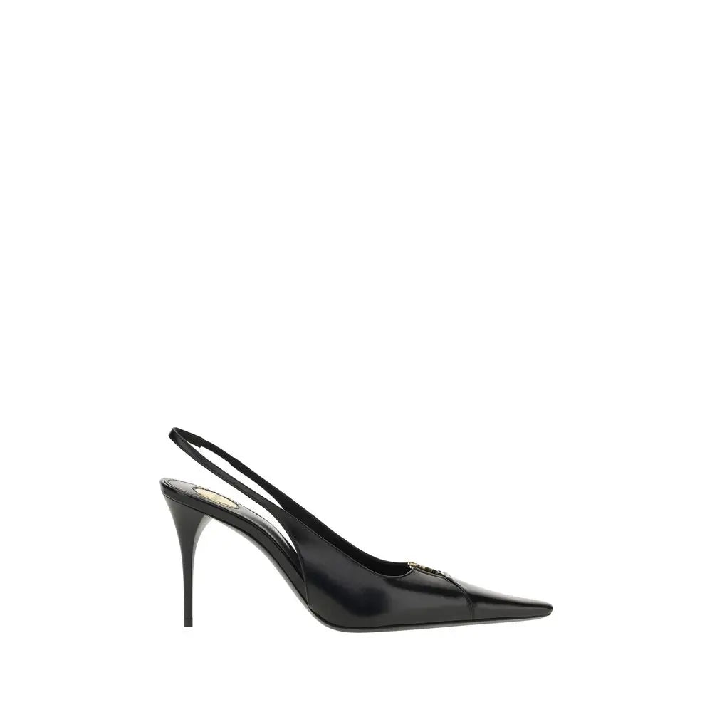 Saint Laurent Schwarze Kalbsleder-Bos-Taurus-Pumps mit hohem Absatz - EU38/US8