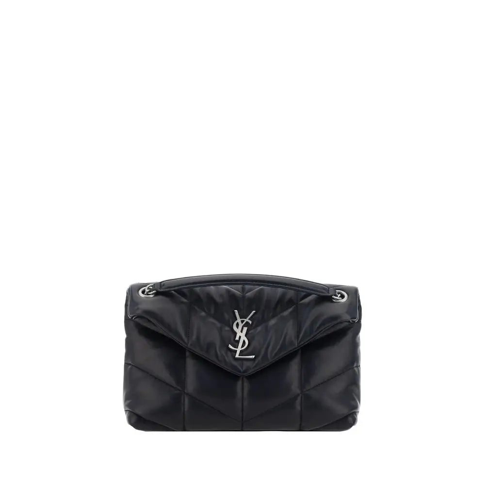Saint Laurent Schwarze Lammleder Schultertasche Ovis Aries Aries