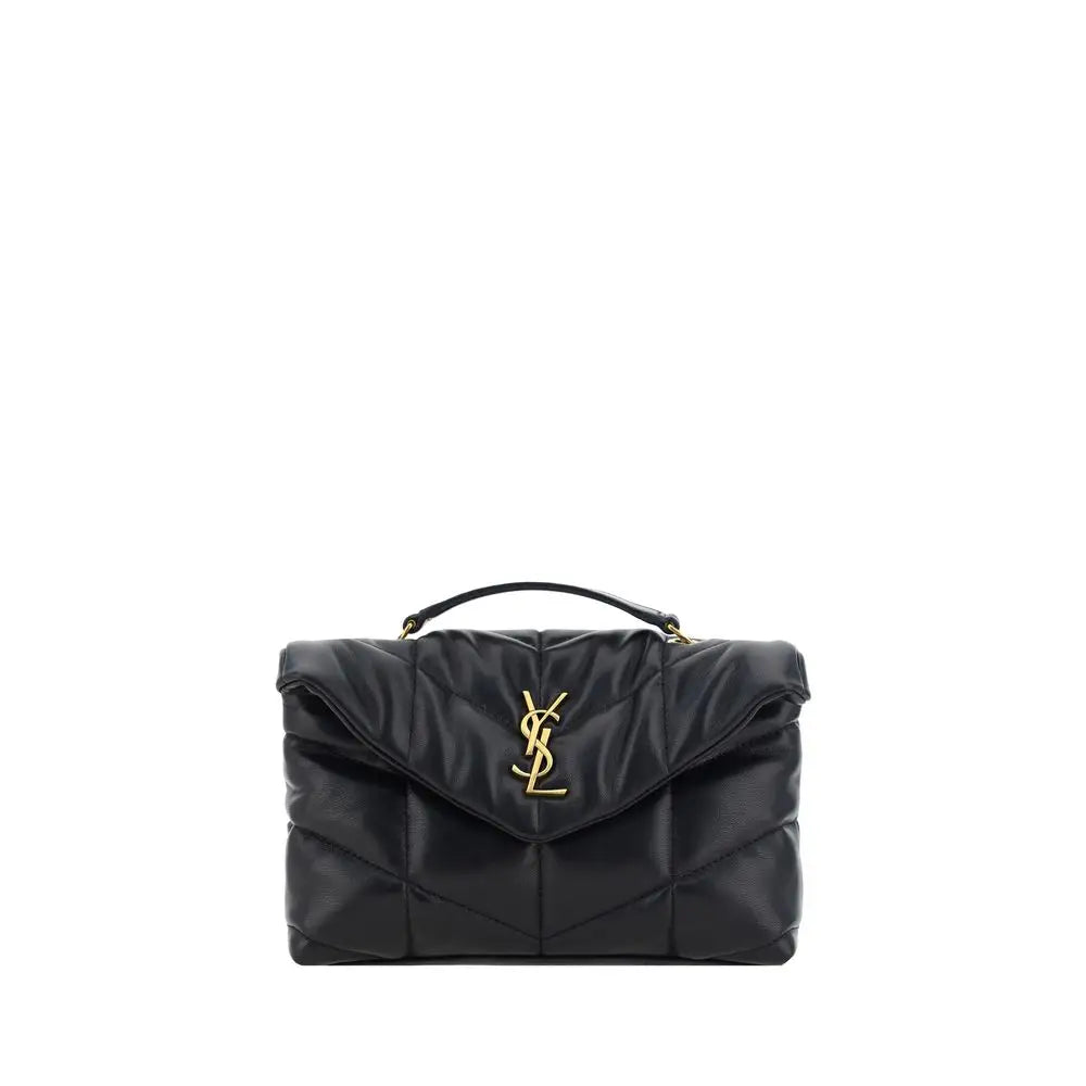 Saint Laurent Schwarze Lammleder Schultertasche Ovis Aries Aries