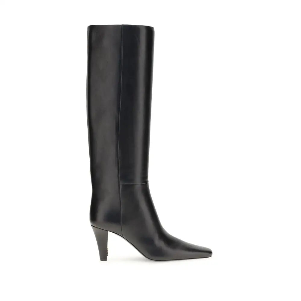 Saint Laurent Schwarze Lederstiefel