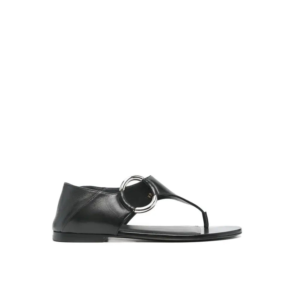 Saint Laurent Schwarze Sandalen aus Kalbsleder - EU37.5/US7.5