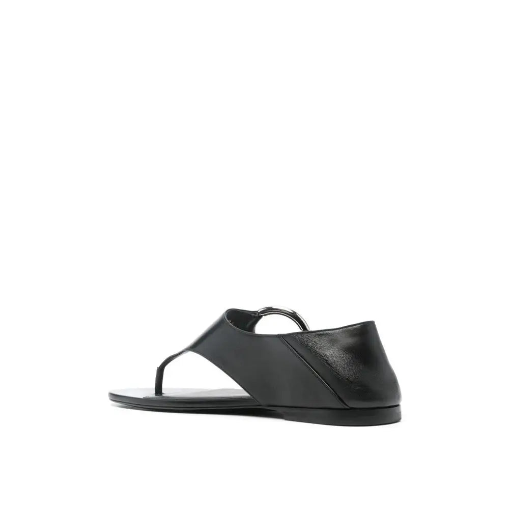 Saint Laurent Schwarze Sandalen aus Kalbsleder - EU37.5/US7.5