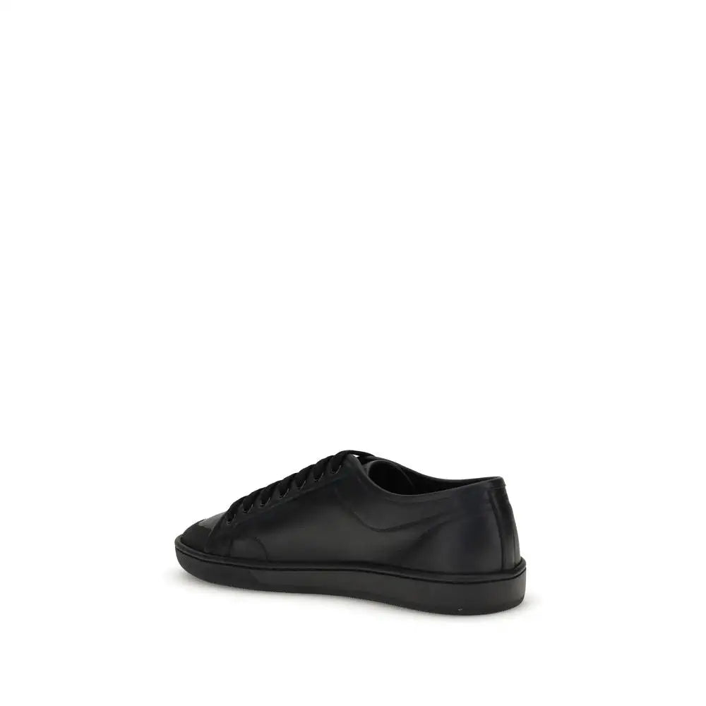 Saint Laurent Schwarze Sneakers aus Kalbsleder Bos Taurus Low Top