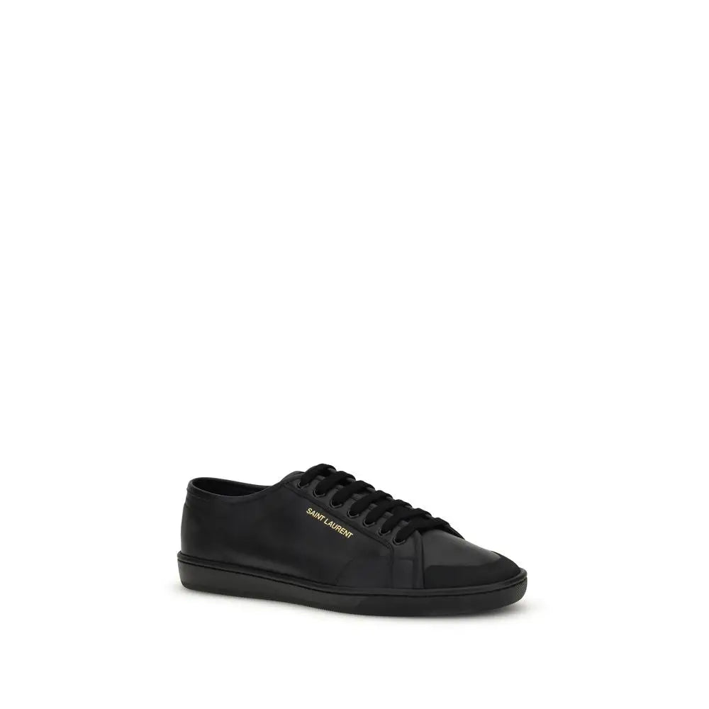 Saint Laurent Schwarze Sneakers aus Kalbsleder Bos Taurus Low Top
