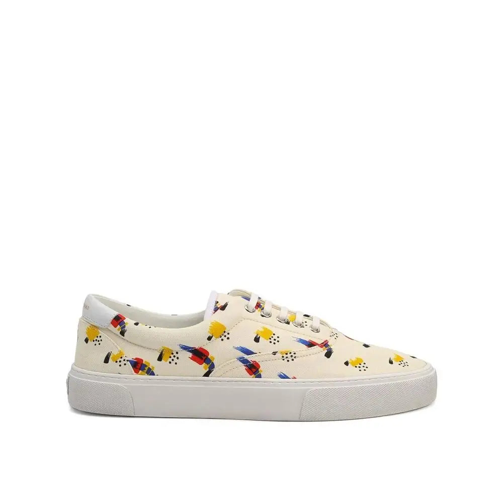 Saint Laurent Weiße Canvas Low-Top-Sneaker - EU41/US8