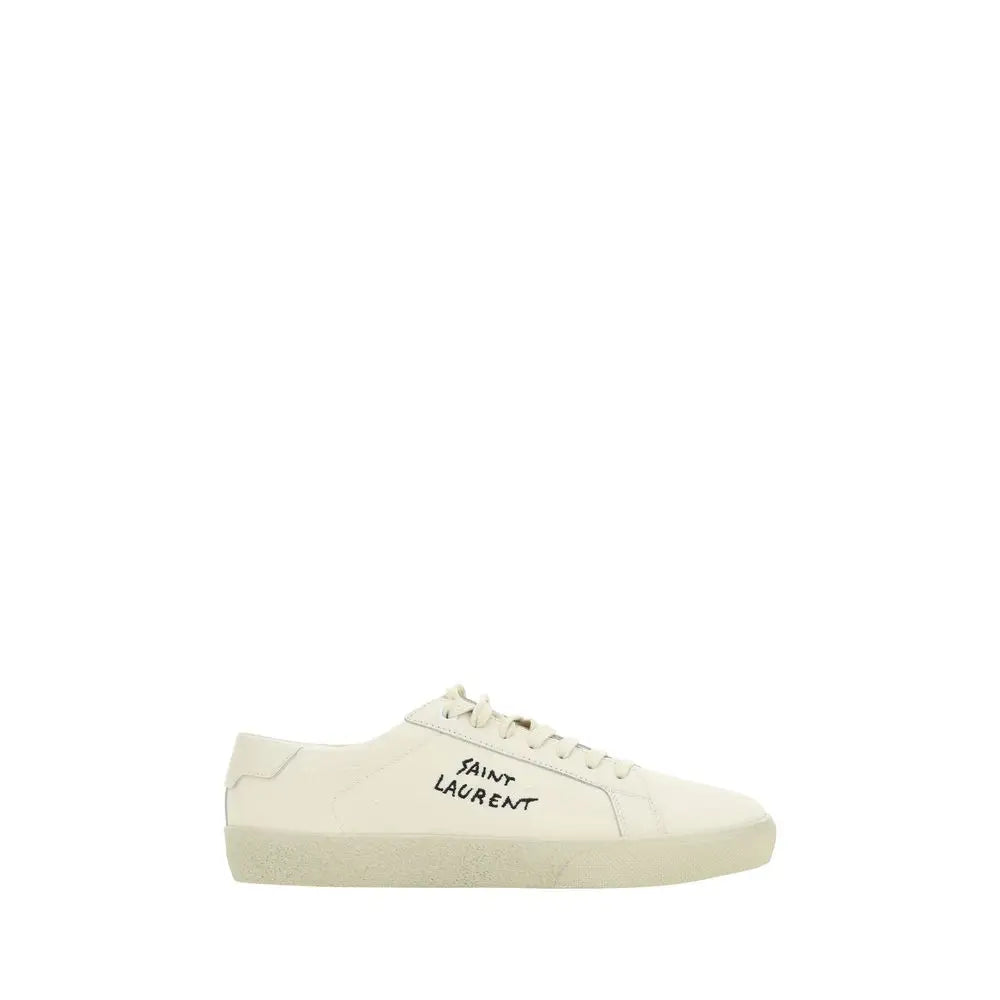 Saint Laurent Weiße Gummisohle Sneakers mit niedrigem Schaft - EU37.5/US7.5