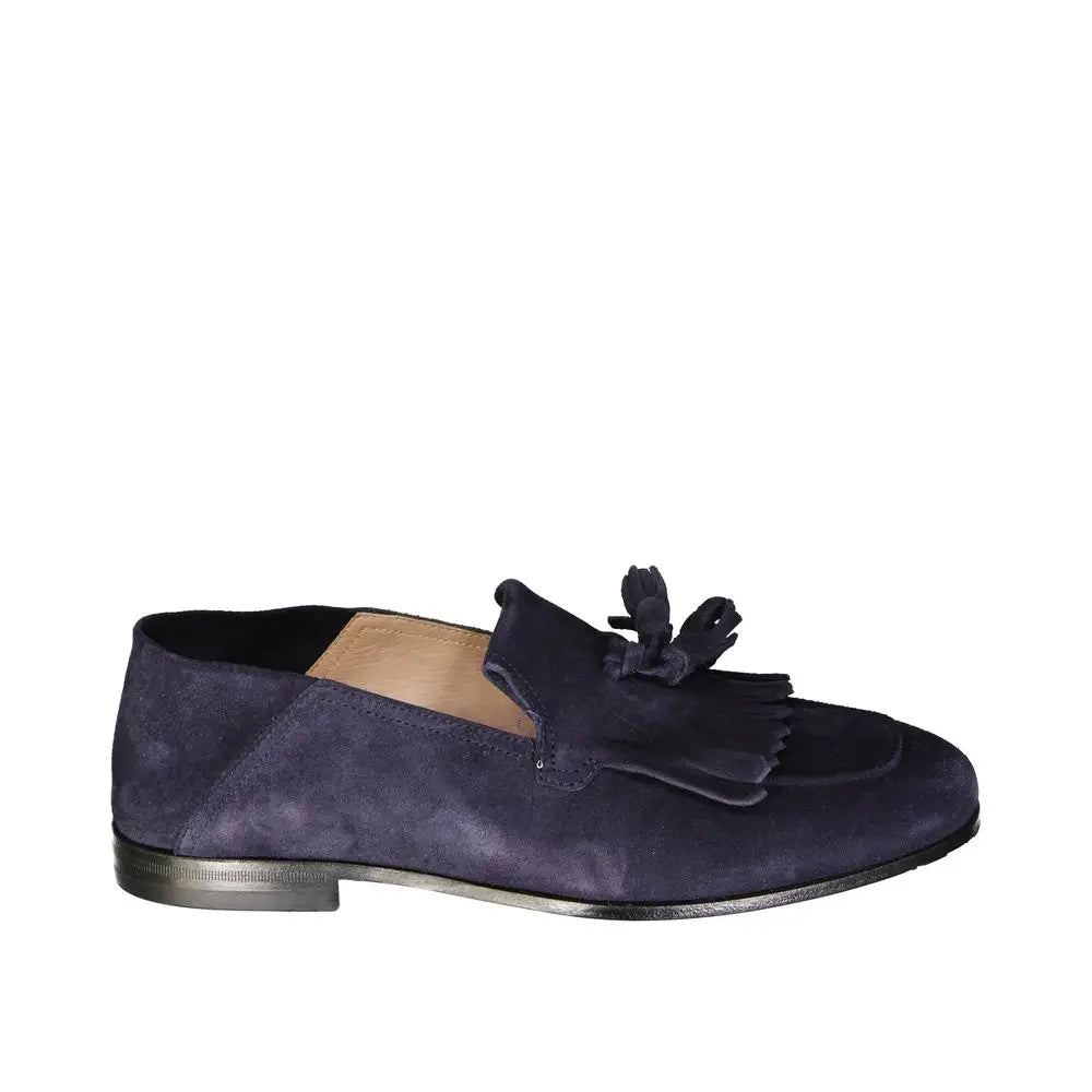 Salvatore Ferragamo Blaue Kalbsleder-Slipper - EU39.5/US6.5