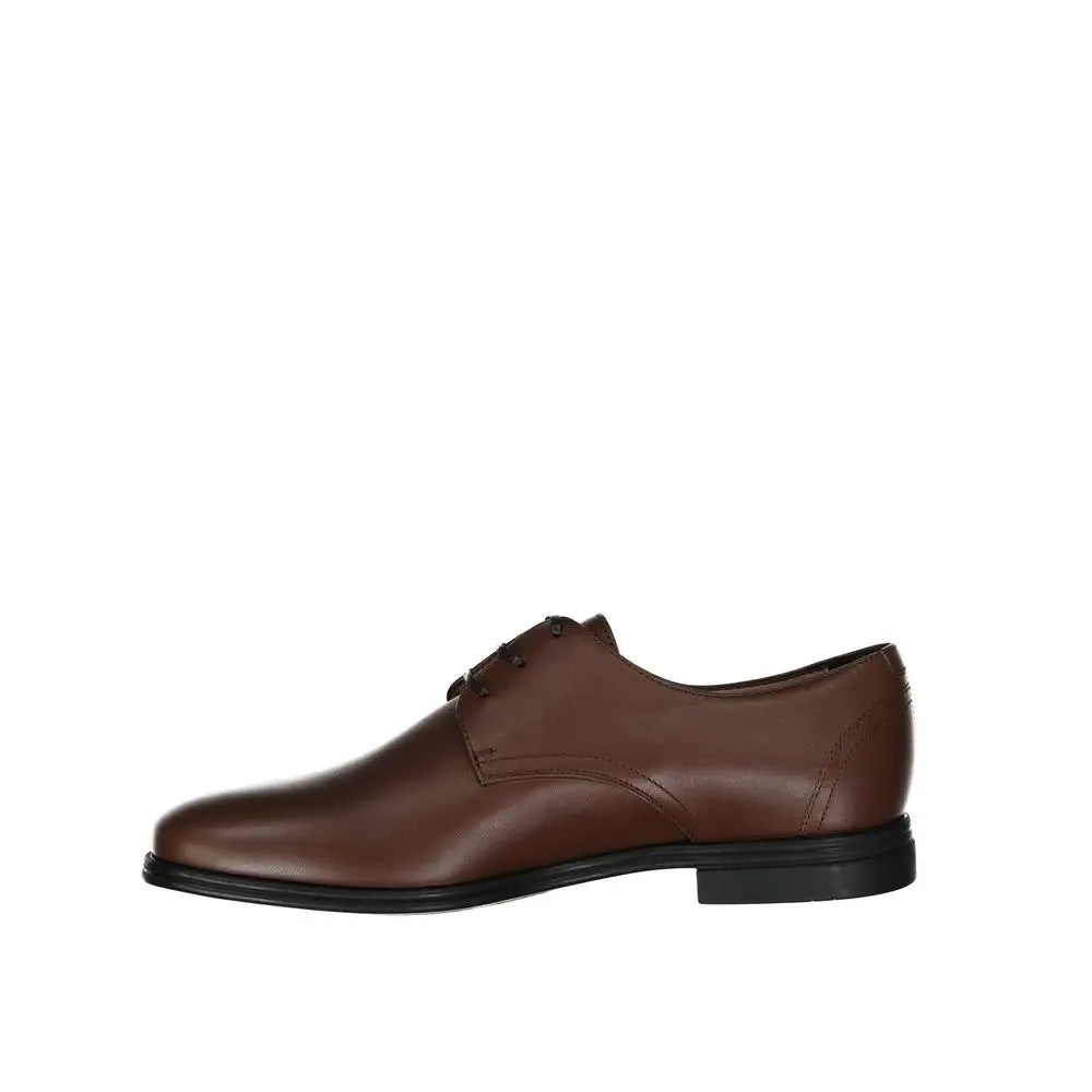Salvatore Ferragamo Braune Leder Oxford- und Derby-Schuhe - EU41/US8