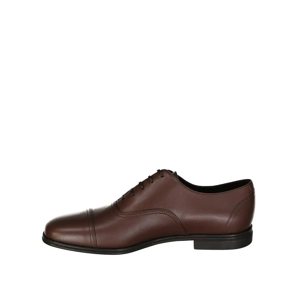 Salvatore Ferragamo Braune Leder Oxford- und Derby-Schuhe - EU43.5/US10.5
