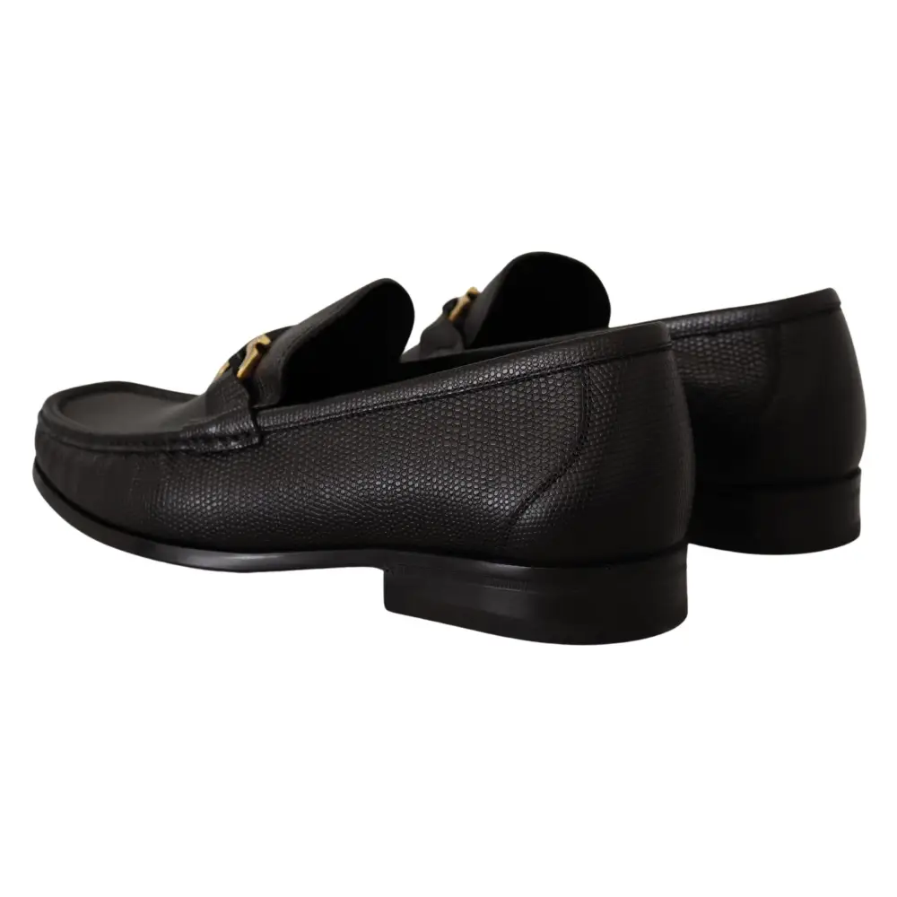 Salvatore Ferragamo Elegante Loafers aus schwarzem Kalbsleder