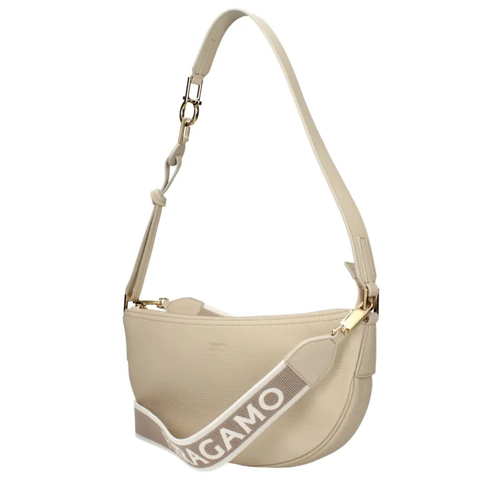 Salvatore Ferragamo Graue Leder-Umhängetasche