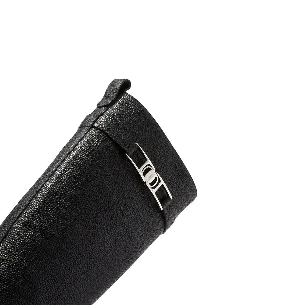 Salvatore Ferragamo Schwarzes Kalbsleder Over-the-Knee - EU37.5/US7.5